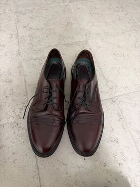 Sebago Burgundy Leather Lace-Up Oxfords